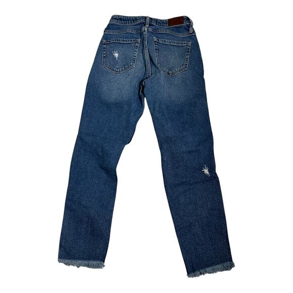 Hollister High Rise Mom Jeans Basic Casual Denim Pants 1R 25x27 Distressed - Picture 7 of 7